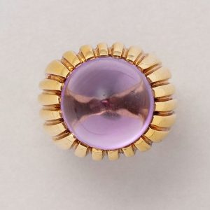 Vintage Fred of Paris 18ct yellow gold amethyst ring