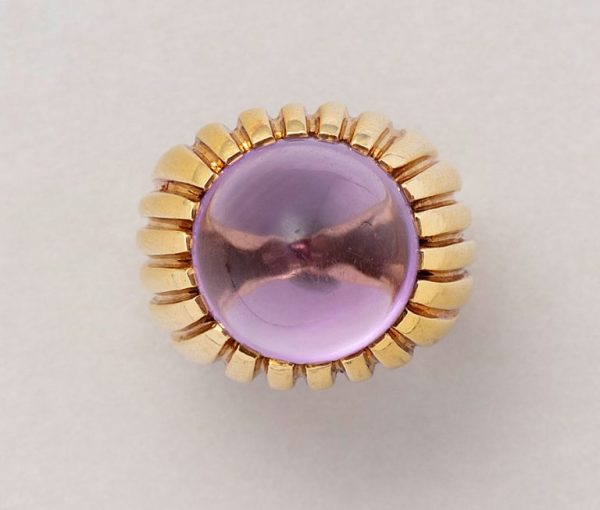 Vintage Fred of Paris 18ct yellow gold amethyst ring