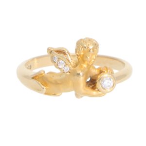 Vintage Carrera y Carrera My Angel Diamond Ring in Yellow Gold