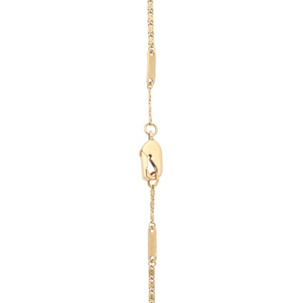 Ruby and diamond necklace in yellow gold.