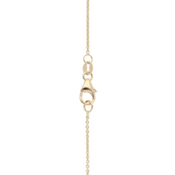 Opal and diamond pendant necklace in gold.