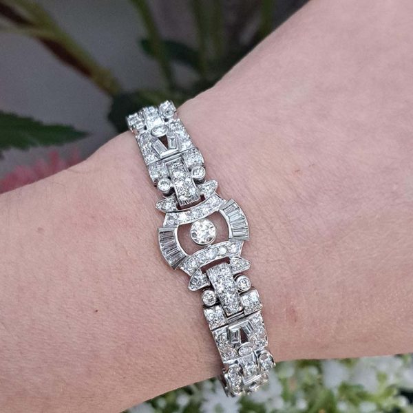 Art Deco Platinum Diamond Bracelet