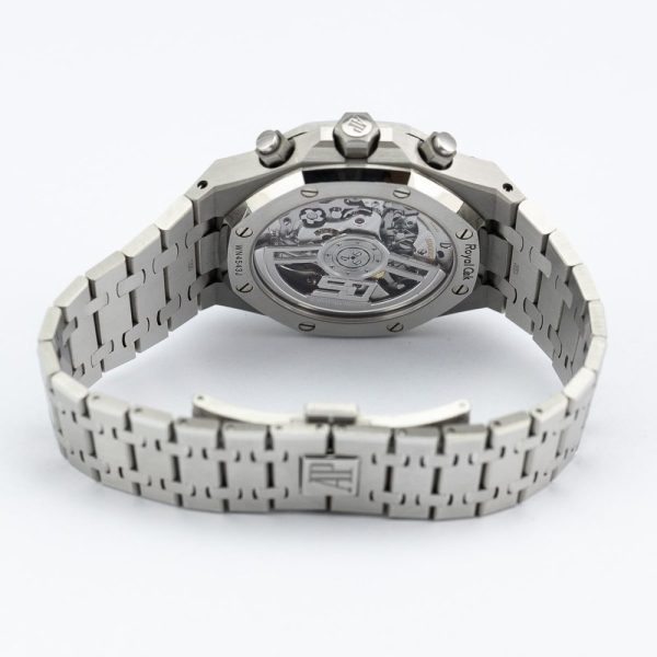 Audemars Piguet Royal Oak 50th Anniversary Self Winding Chronograph Watch, 26240ST.OO 1320ST.02 41mm stainless steel case with black “Grande Tapisserie” dial with original AP box and 7 year AP warranty card