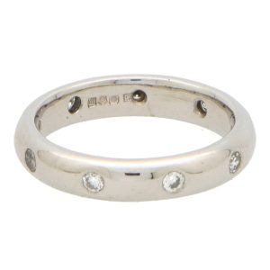 Diamond eternity ring in platinum.