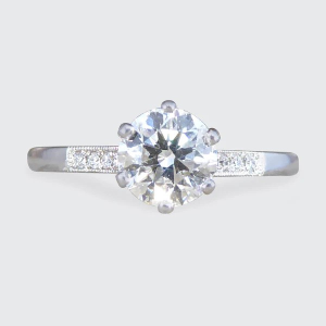 GIA Certified Diamond Engagement Ring In Platinum