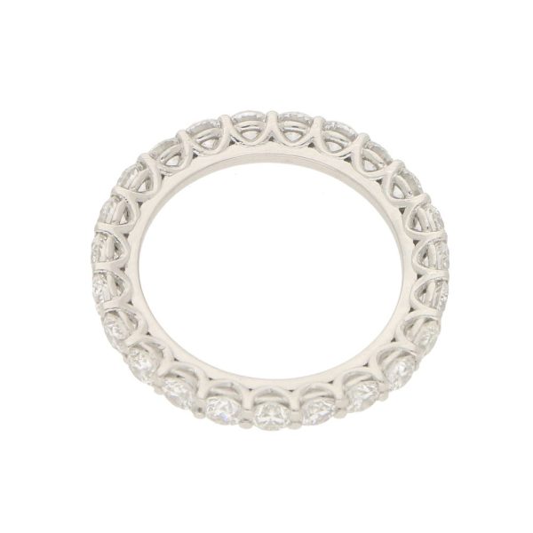 Full diamond eternity ring in platinum.