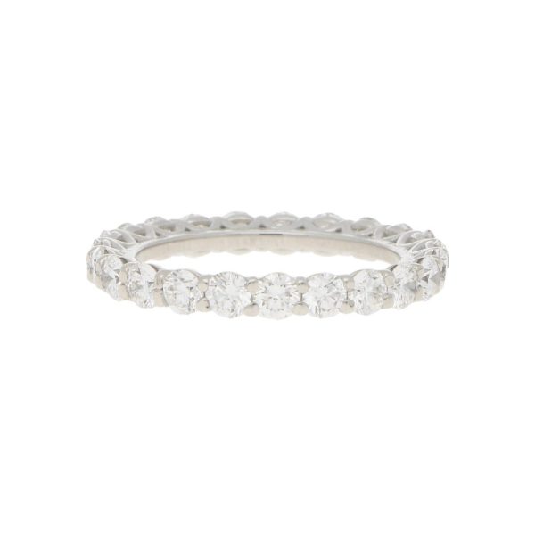 Full diamond eternity ring in platinum.