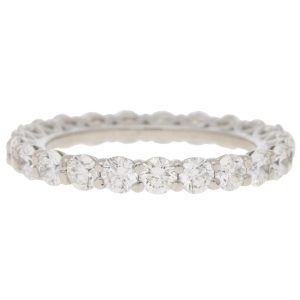 D-Coloured Full Diamond Eternity Ring In Platinum