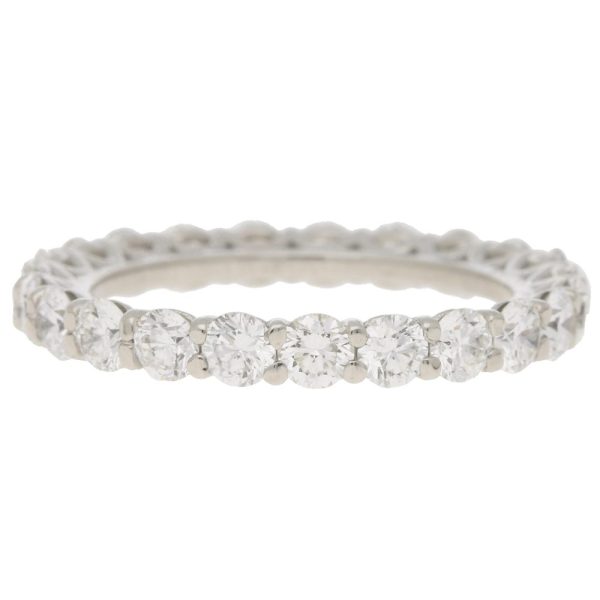 Full diamond eternity ring in platinum.