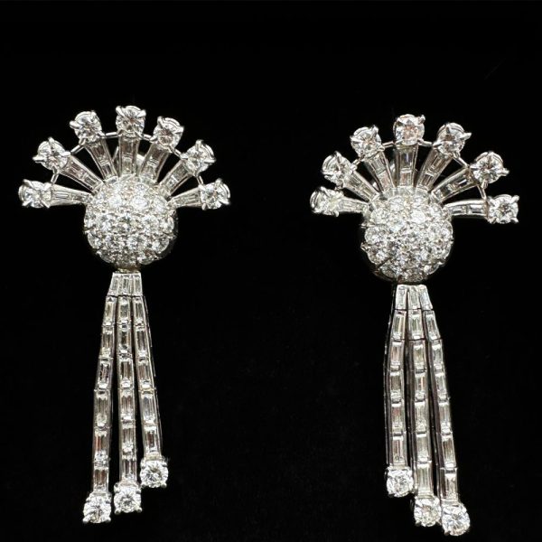 Vintage diamond drop earrings