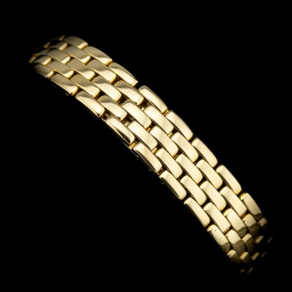 Ladies Cartier Panthere 866919 Ladies 18ct Yellow Gold Quartz Watch with Factory Diamonds, 22mm case with factory diamond bezel and solid gold bracelet strap