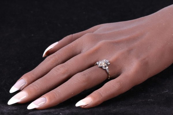 18th century diamond ring in rose gold.