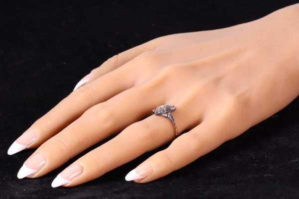 18th century diamond ring in rose gold.