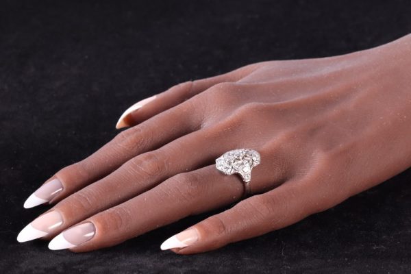 Diamond ring in platinum.