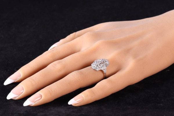 Diamond ring in platinum.