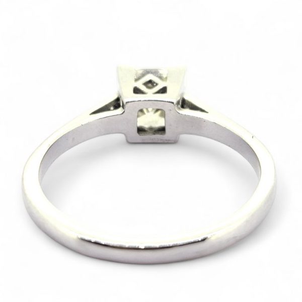 1.03ct Princess Cut Diamond Solitaire Engagement Ring, single stone 1.03ct diamond claw set in 18ct white gold with brilliant-cut diamond-set shoulders