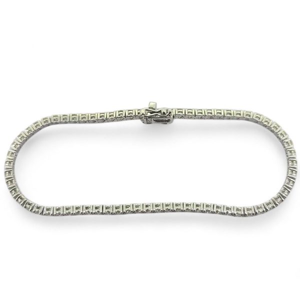 Diamond Line Tennis Bracelet, 3.64 carats of round brilliant-cut diamonds claw set and mounted in 18ct white gold