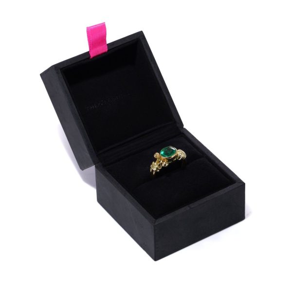 Theo Fennell emerald ring in yellow gold.