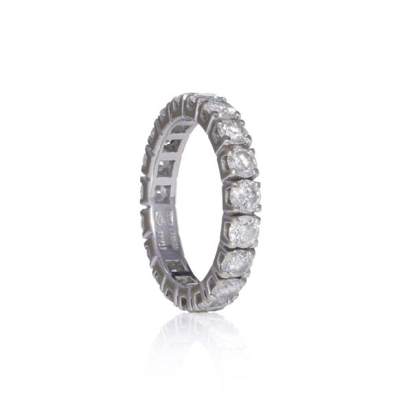 Full eternity diamond ring in platinum.