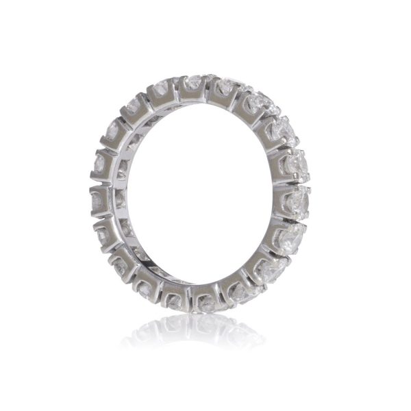 Full eternity diamond ring in platinum.