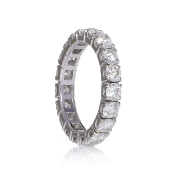 Full eternity diamond ring in platinum.