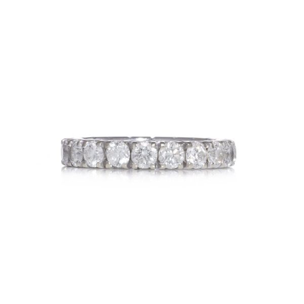 Full eternity diamond ring in platinum.