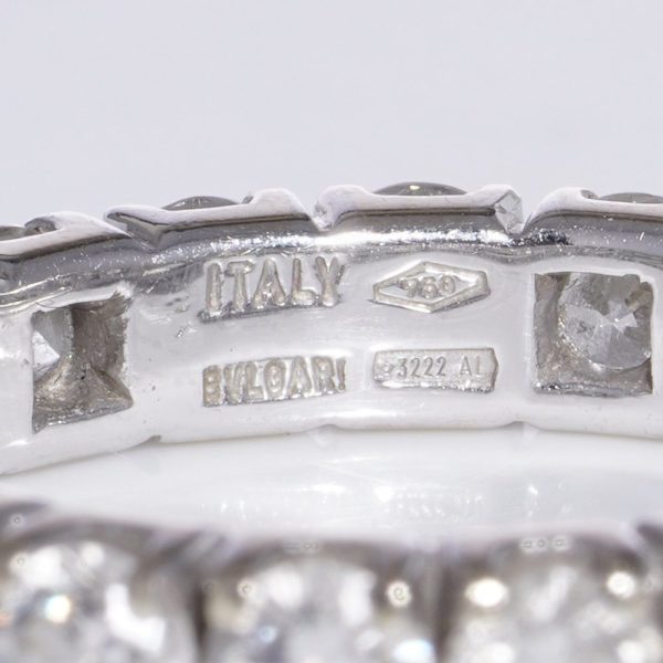 Full eternity diamond ring in platinum.
