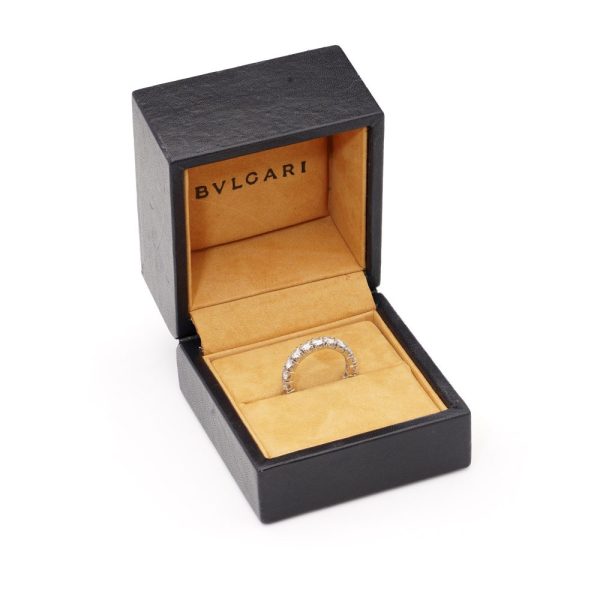 Full eternity diamond ring in platinum.