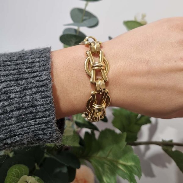 Vintage 18ct Yellow Gold Fancy Link Bracelet by Deakin and Francis