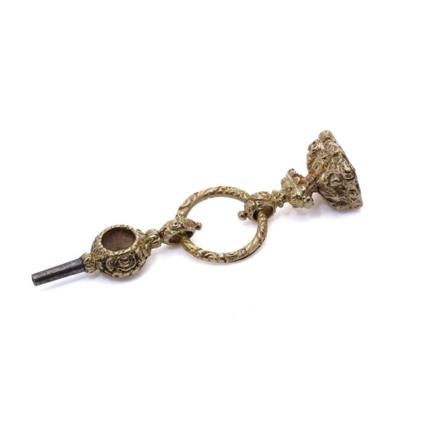 Antique gold floral bloodstone seal fob.