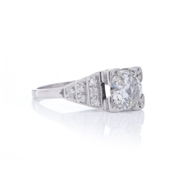 Platinum 1.25 carat diamond ring.