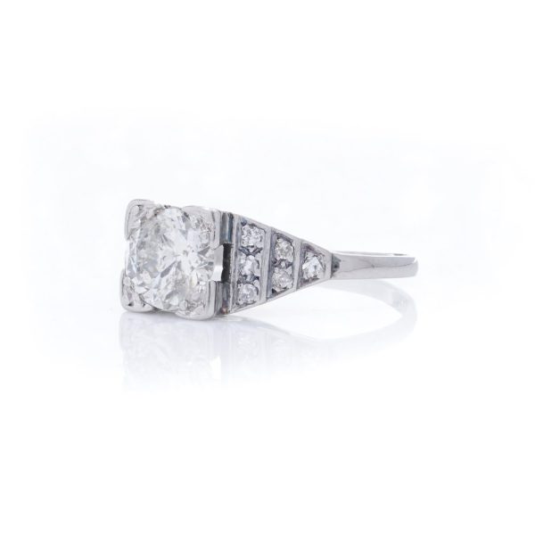 Platinum 1.25 carat diamond ring.