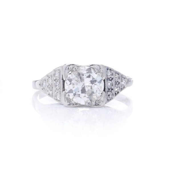 Platinum 1.25 carat diamond ring.