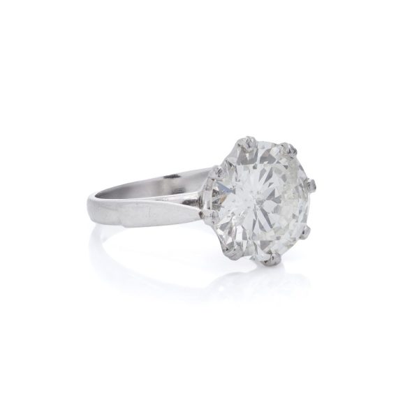 Platinum engagement ring with 7.2 carat diamond.