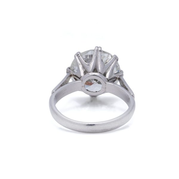 Platinum engagement ring with 7.2 carat diamond.
