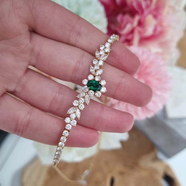 0.80ct Oval Emerald and 2.50ct Diamond Floral Cluster Pendant Necklace
