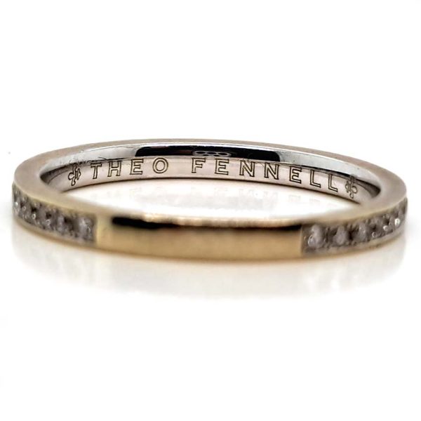 Theo Fennell Diamond Eternity Band Ring in 18ct Gold, 18ct gold band channel set with round F/G VS brilliant-cut diamonds size M 3/4 some resizing possible