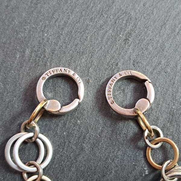 Vintage Tiffany and Co Silver and Gold Circles Bracelet