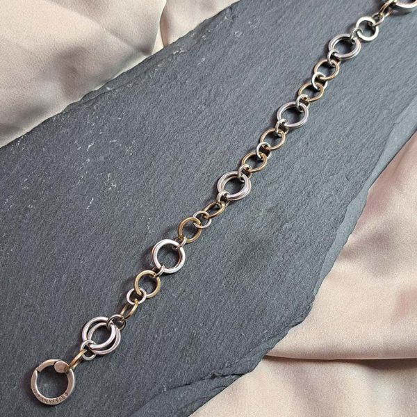 Vintage Tiffany and Co Silver and Gold Circles Bracelet