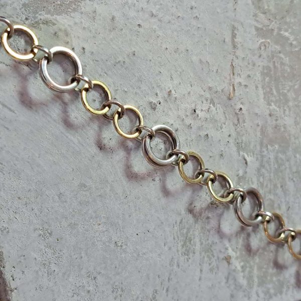 Vintage Tiffany and Co Silver and Gold Circles Bracelet