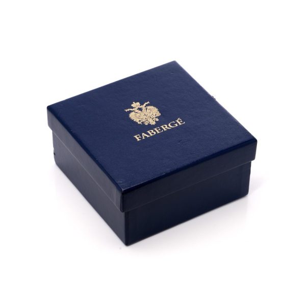 Faberge gold enamel and diamond cufflinks.