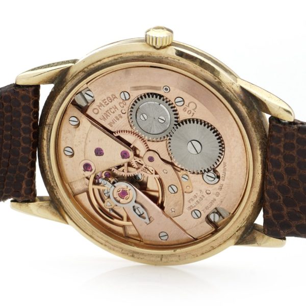 Vintage Omega wristwatch in gold.