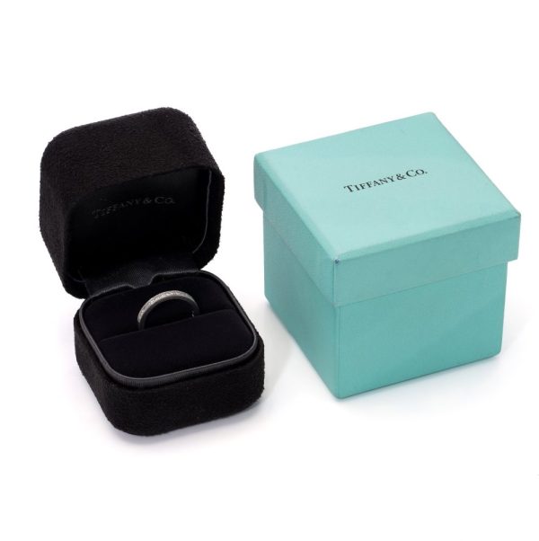 Tiffany & Co. diamond half eternity ring in platinum.