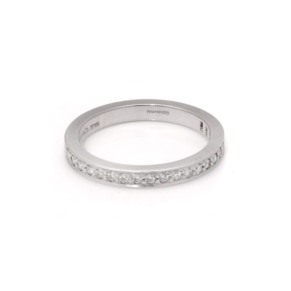 Tiffany & Co. diamond half eternity ring in platinum.