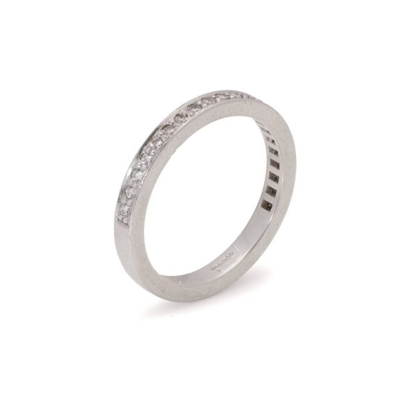 Tiffany & Co. diamond half eternity ring in platinum.