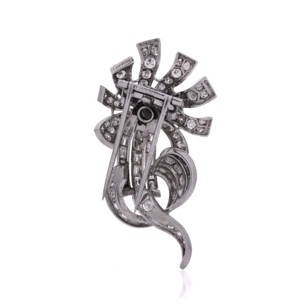 Vintage Cartier diamond brooch in platinum.