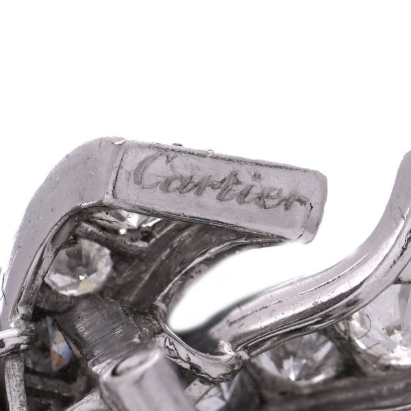 Vintage Cartier diamond brooch in platinum.