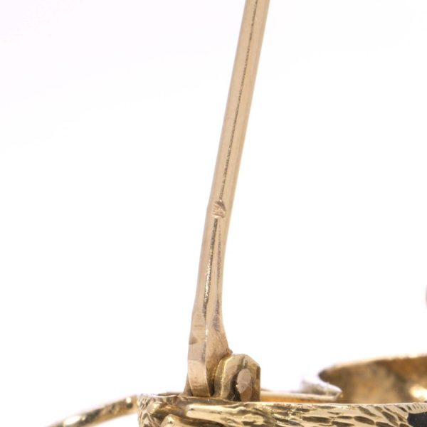 Vintage gold bird brooch.