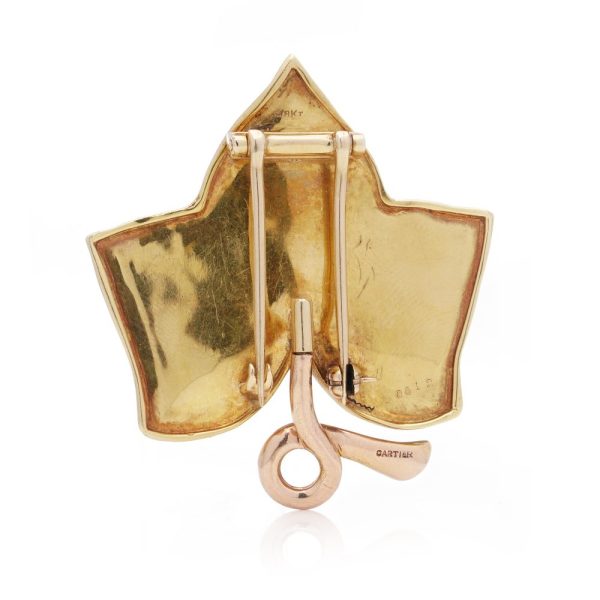 Vintage Cartier gold leaf brooch/