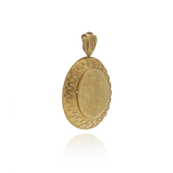 Victorian gold mourning locket.